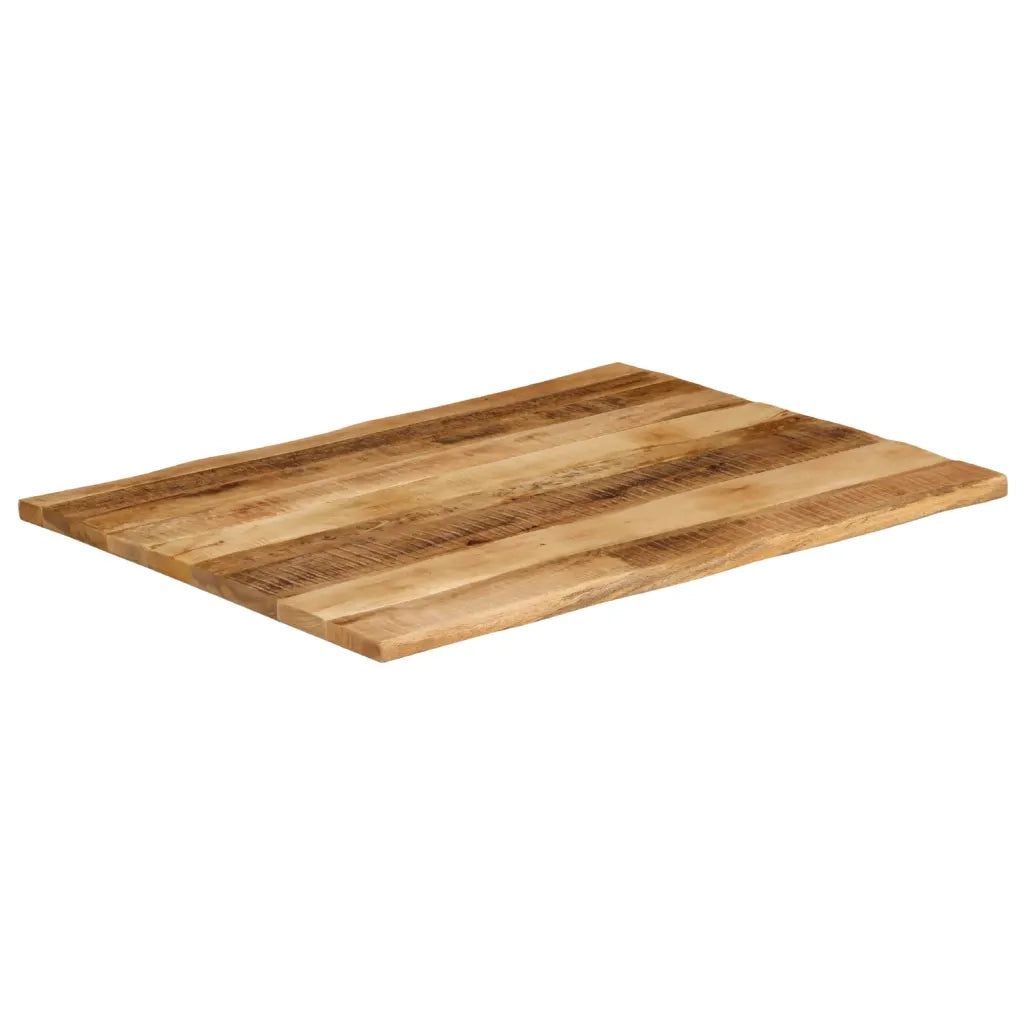 Piano Tavolo Bordi Vivi 110x80x2,5 cm Legno di Mango Grezzo 370677