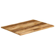 Piano Tavolo Bordi Vivi 110x80x2,5 cm Legno di Mango Grezzo 370677