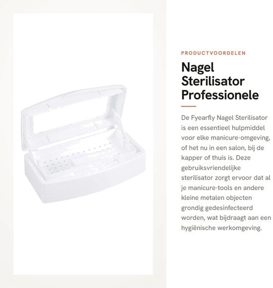 Strumenti per Manicure - Cassetta di Sterilizzazione - Disinfezione - Plastica Duratura - 22,8 x 12,5 x 7 cm - Per Salon e Casa - Strumenti per Unghie
