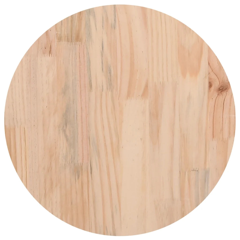 Piano Tavolo Rotondo Bianco Ø40x3 cm in Legno Massello di Pino 833659