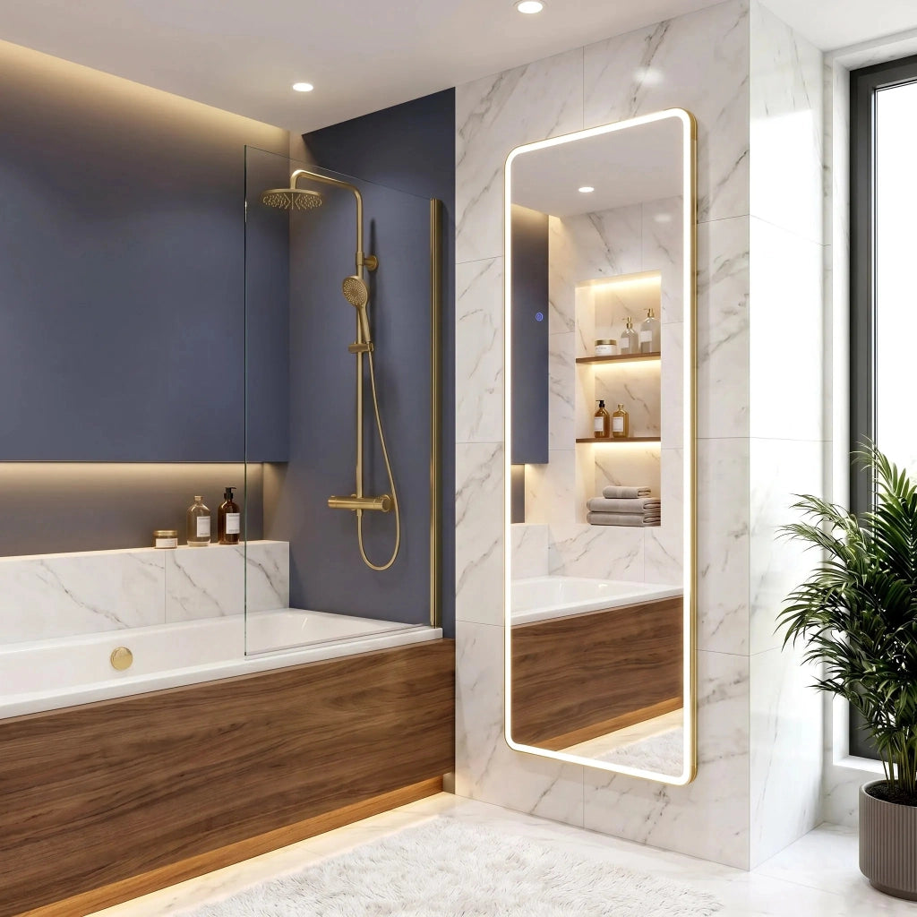 Specchio Led Classico 60x170cm Brush Gold