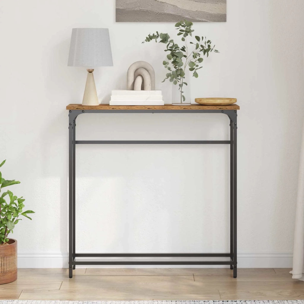 Tavolo consolle con lo scaffale Legno vecchio 75 x 19,5 x 75 cm 863503
