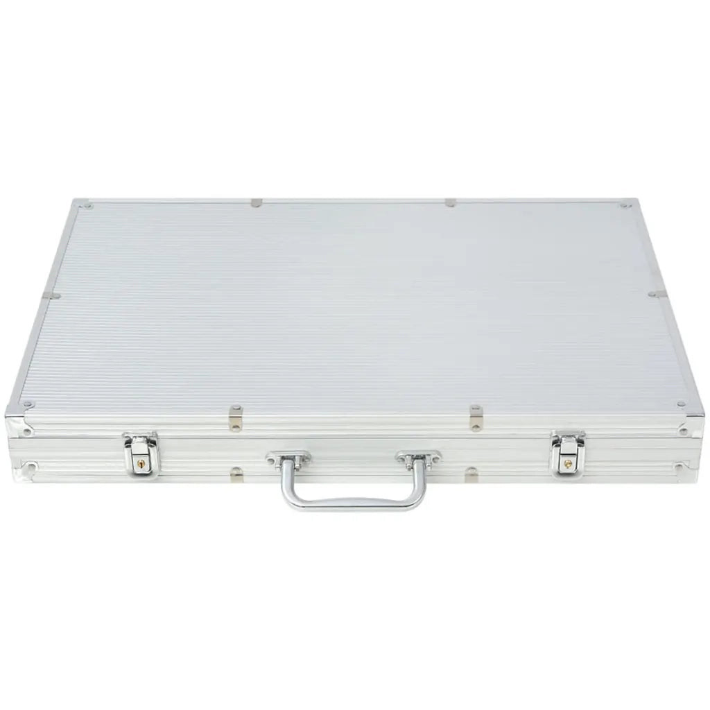 Set da Poker con 1000 Chips Laser Alluminio 80185