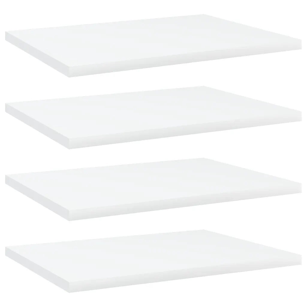 Ripiani per Libreria 4pz Bianchi 40x30x1,5 cm Legno Multistrato 805154
