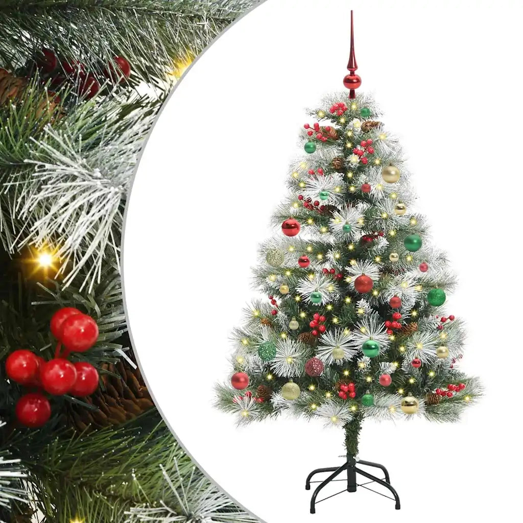 Albero di Natale artificiale Verde e bianco 150 cm 3395178