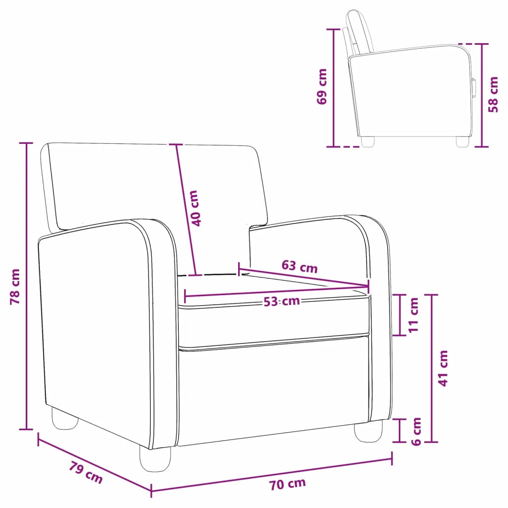 Poltrona Rosso Vino Similpelle 42043430