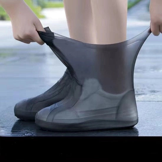 Overshoen acqua resistente per esterno - antiscivolo, resistente al neve e resistente ai graffi - overschoen in lattes per adulti - nero - misura M (adatto per misure scarpe 34-40)