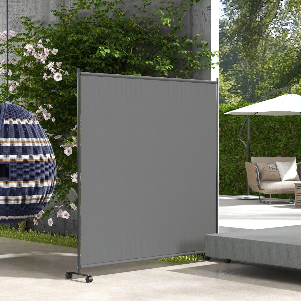 Paravento per esterno ¨C Minimal ¨C grigio 183x30x181 cm