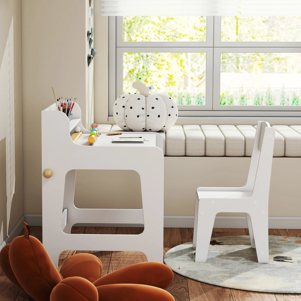 Scrivania bambini con sedia e cassetti ¨C zephmum ¨C 62.8x55.6x73.8 cm