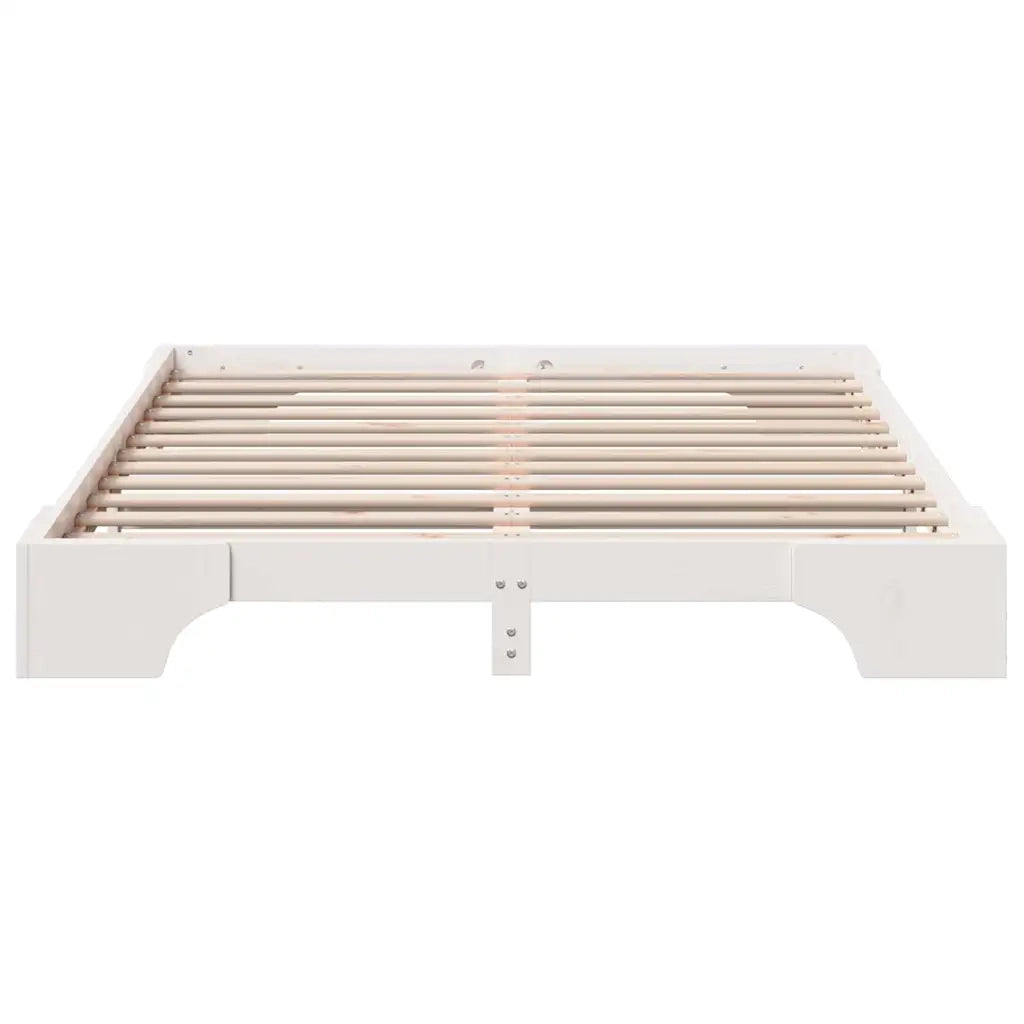 Letto matrimoniale | Letto per adulti | Struttura del letto Bianco 160 x 200 cm Pino massello