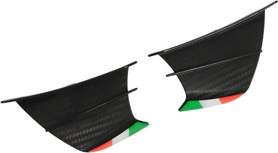 Ala Lato Colorfast Winglet per Motocicletta 2 Pezzi - Stile Fibra di Carbonio Matta
