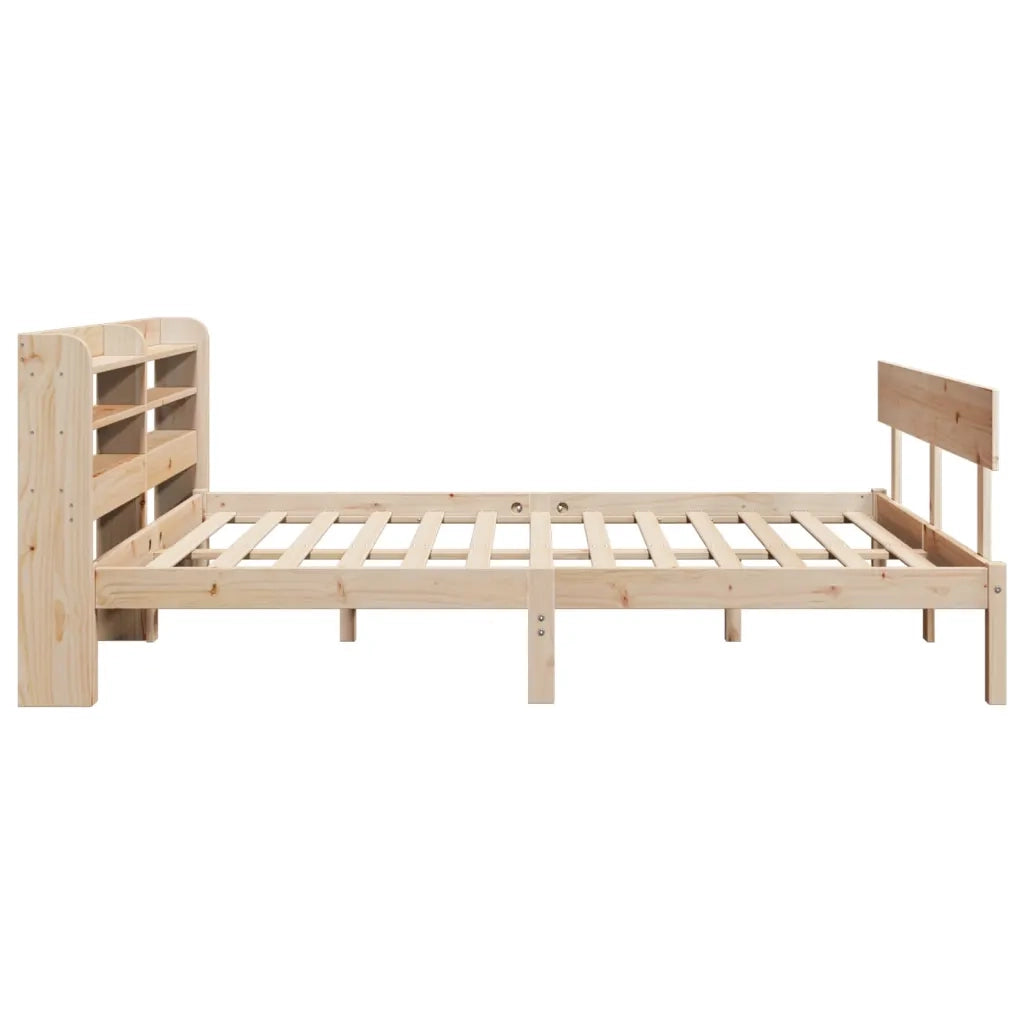 Letto matrimoniale | Letto per adulti | Letto senza Materasso 150x200 cm in Legno Massello di Pino