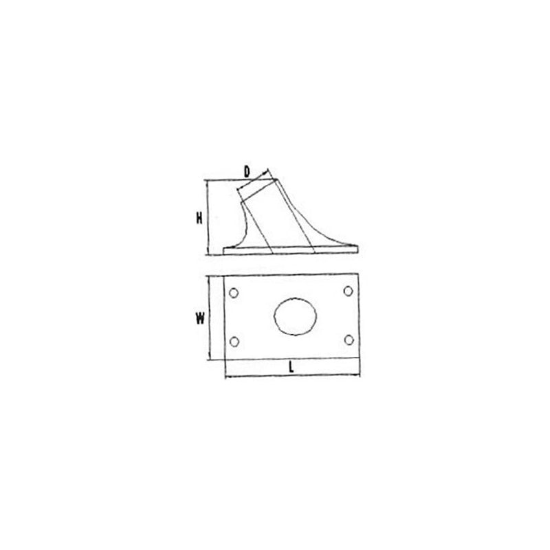SUPPORTO ASTA PORTABANDIERA Ø MM.20 STAINLESS STEEL SOCKET FOR FLAGPOLE Ø MM.25