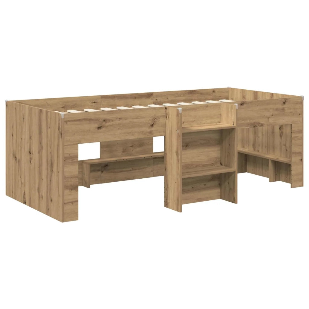 Letto Alto per Bambini | Letto Infantile | Lettino 2 pcs Rovere Artigianale