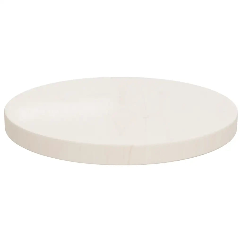 Piano Tavolo | Superficie Tavolo | Piano Scrivania Bianco ?30x2,5 cm in Legno Massello di Pino