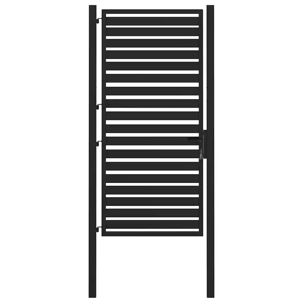 Cancello da Giardino con Serratura Nero 100x180 cm in Alluminio CFW9597581