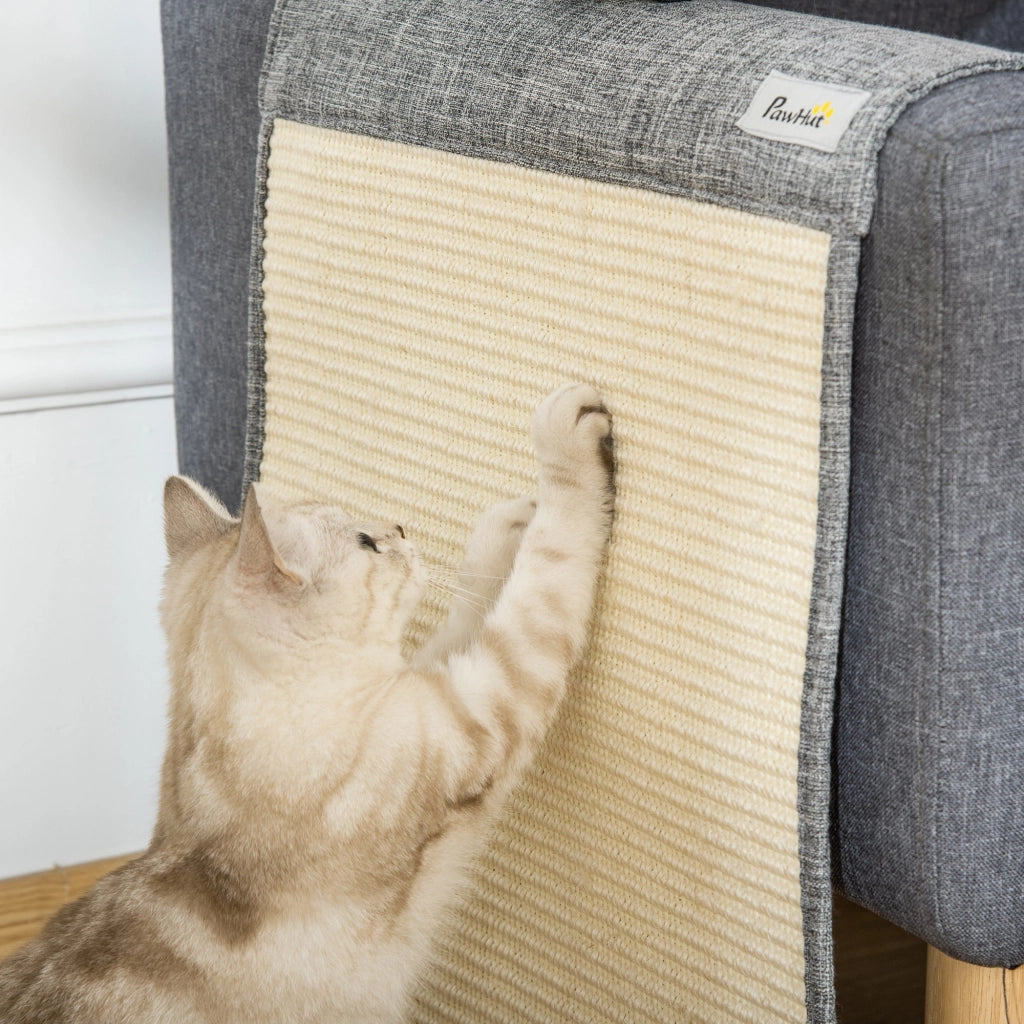 Set 2 Tappetini Tiragraffi per Gatti ¨C Xylo ¨C Sisal 130x45cm Grigio Protezione Divano Mobili