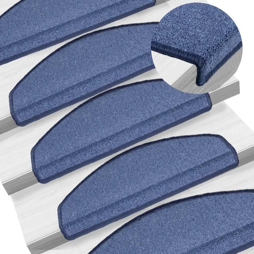 Tappetini per Scale 15 pz | Gradini per Scale Blu 65x24x4 cm