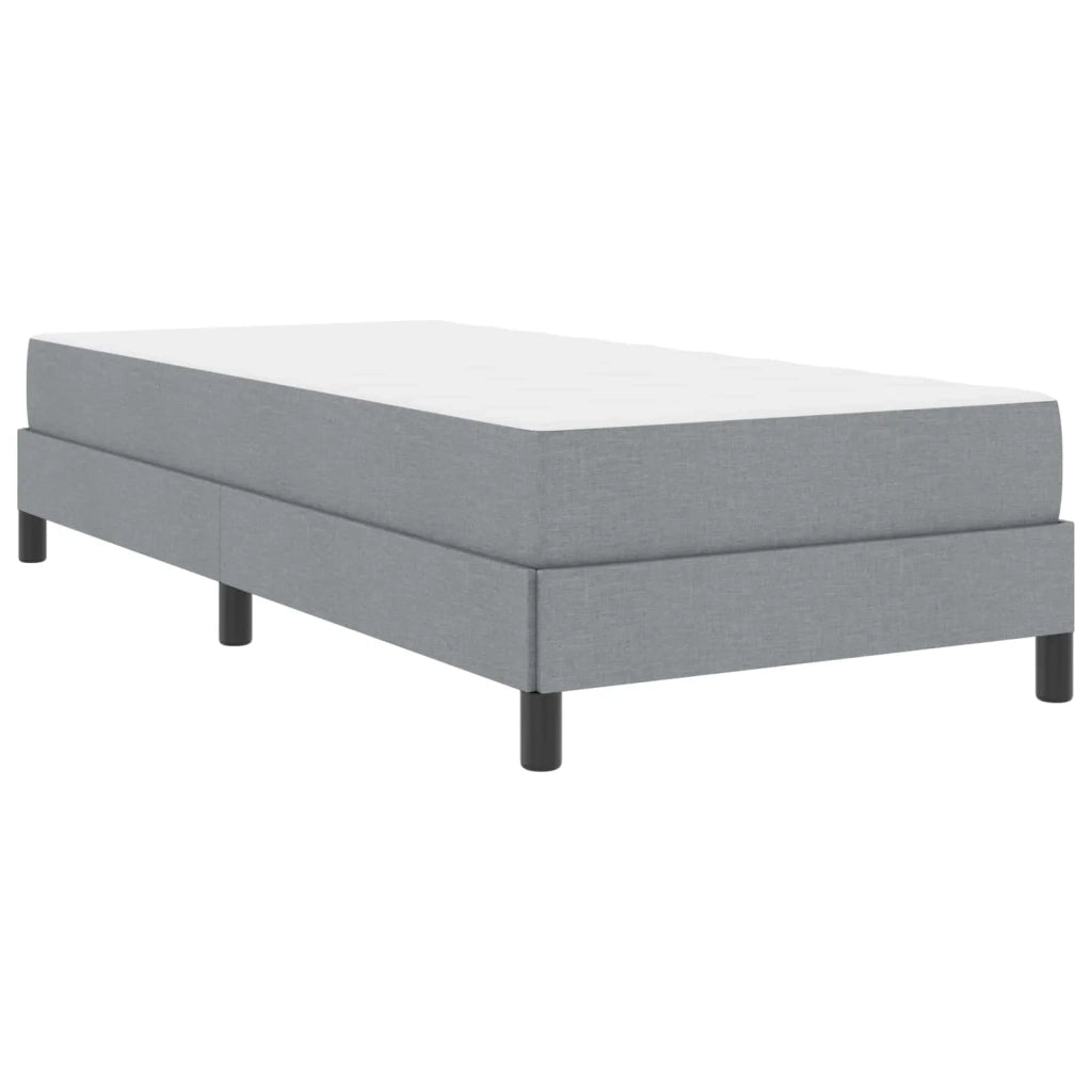 Letto a molle con materasso Grigio chiaro 90 x 200 cm Tessuto