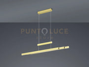 TRAJAN SOSPENSIONE LED ottone satinato allungabile estensibile intensità dimmerabile luca caldsa e fredda 375310508