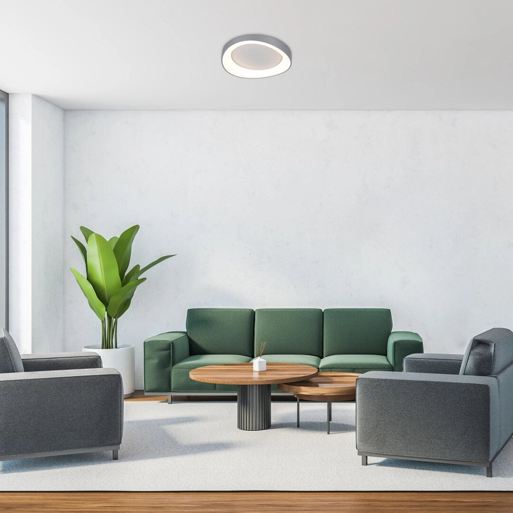 Plafoniera LED Rabalux Iliana argento Ø42 38W 3000K