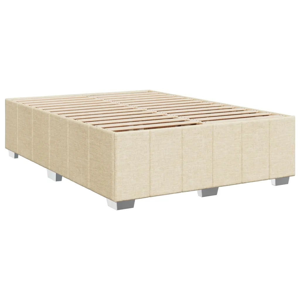 Giroletto a Molle con Materasso Crema 140x200 cm in Tessuto 3287089
