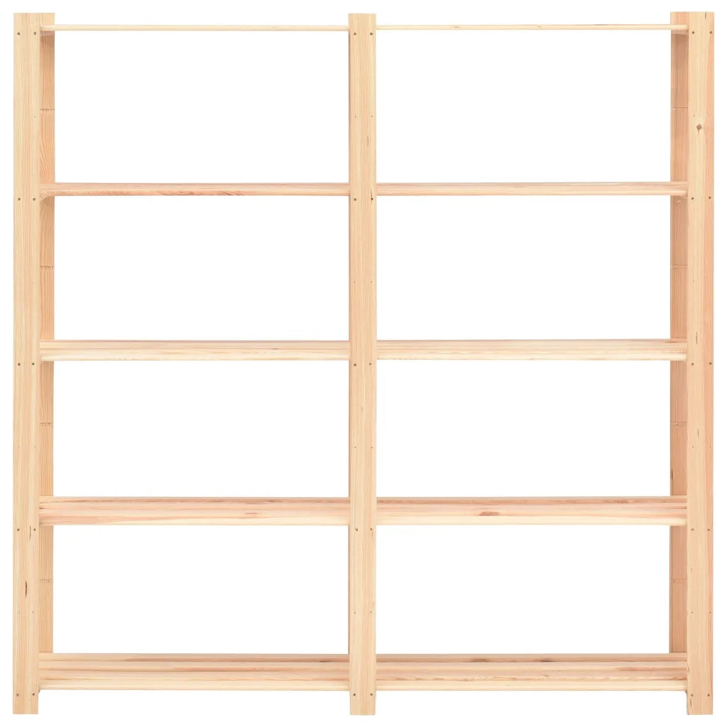 Scaffali a 5 Livelli 2 pz 80x38x170 cm Massello Pino 500 kg 3051109