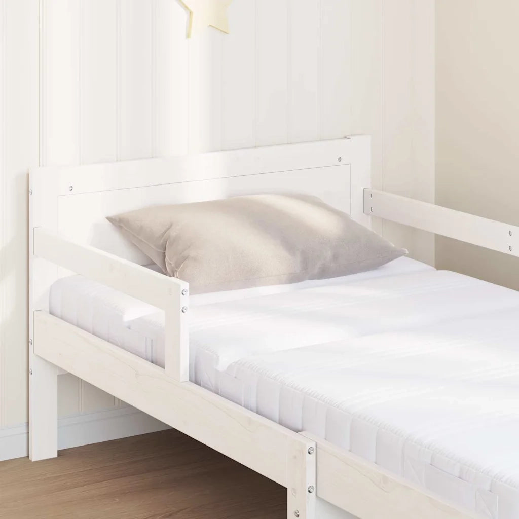 Letto singolo | Letto per adulti | Struttura letta con materasso estensibile Bianco 80 x 200 cm