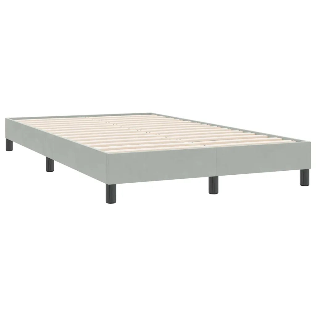 Letto a Molle senza Materasso Grigio Chiaro 120x220cm Velluto 3315867