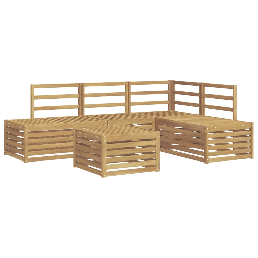 Set di divani da esterno 5 Pezzo Bianco 3392469