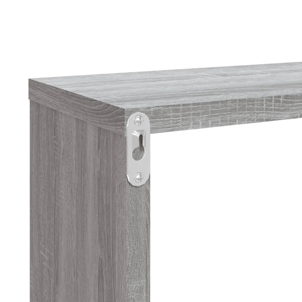 Mensole Cubo Muro 4 Grigio Sonoma 80x15x26,5 Legno Multistrato 815919