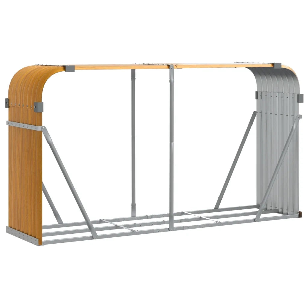 Portaceppi Effetto Legno 180x45x100 cm in Acciaio Zincato CFW5502119