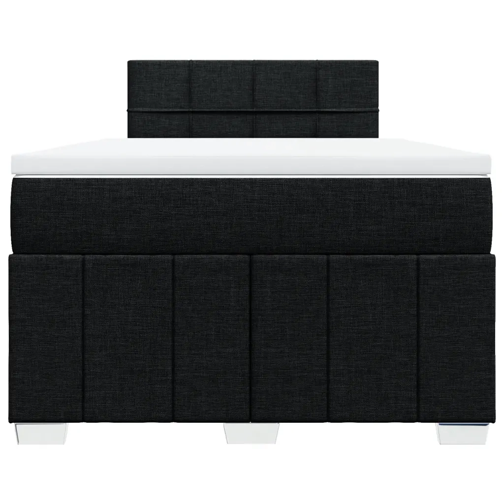 Giroletto a Molle con Materasso Nero 120x200 cm in Tessuto 3287037
