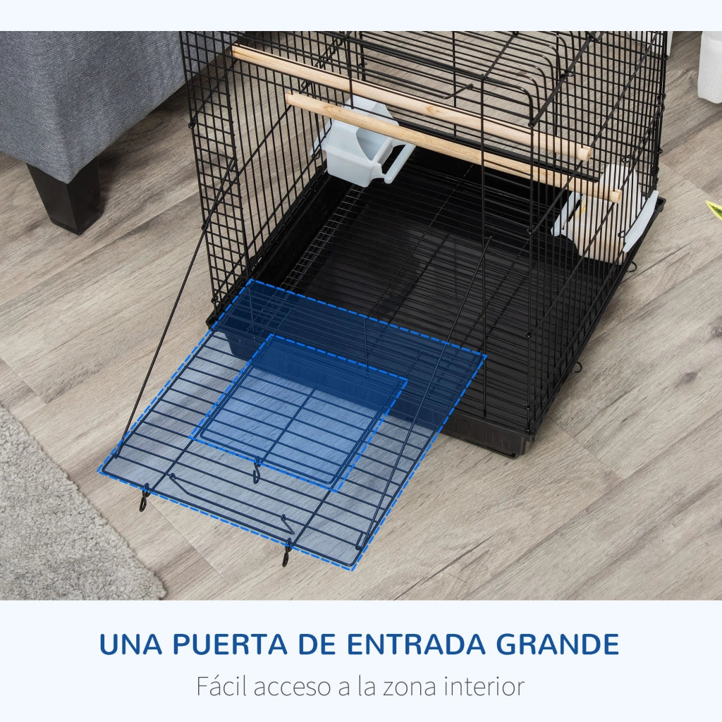 Gabbia per Uccelli ¨C zephmum ¨C Nero 40x40x59 cm