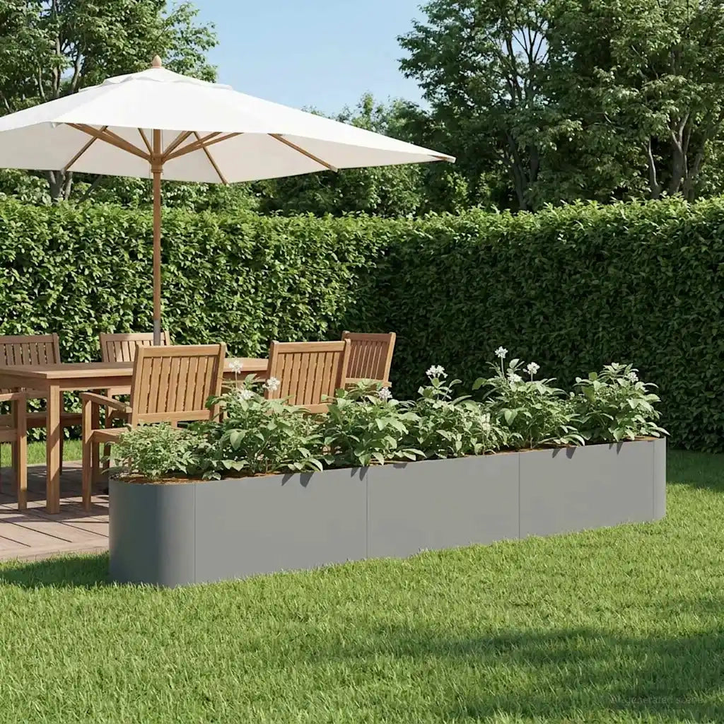 Letto rialzato da giardino Antracite 280 x 40 x 40 cm 8011700