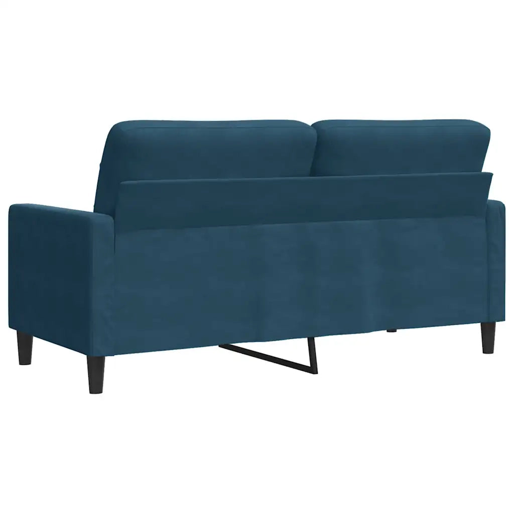 Divano a 2 Posti-Sofa 2 Posti Blu 140 cm in Velluto 218509