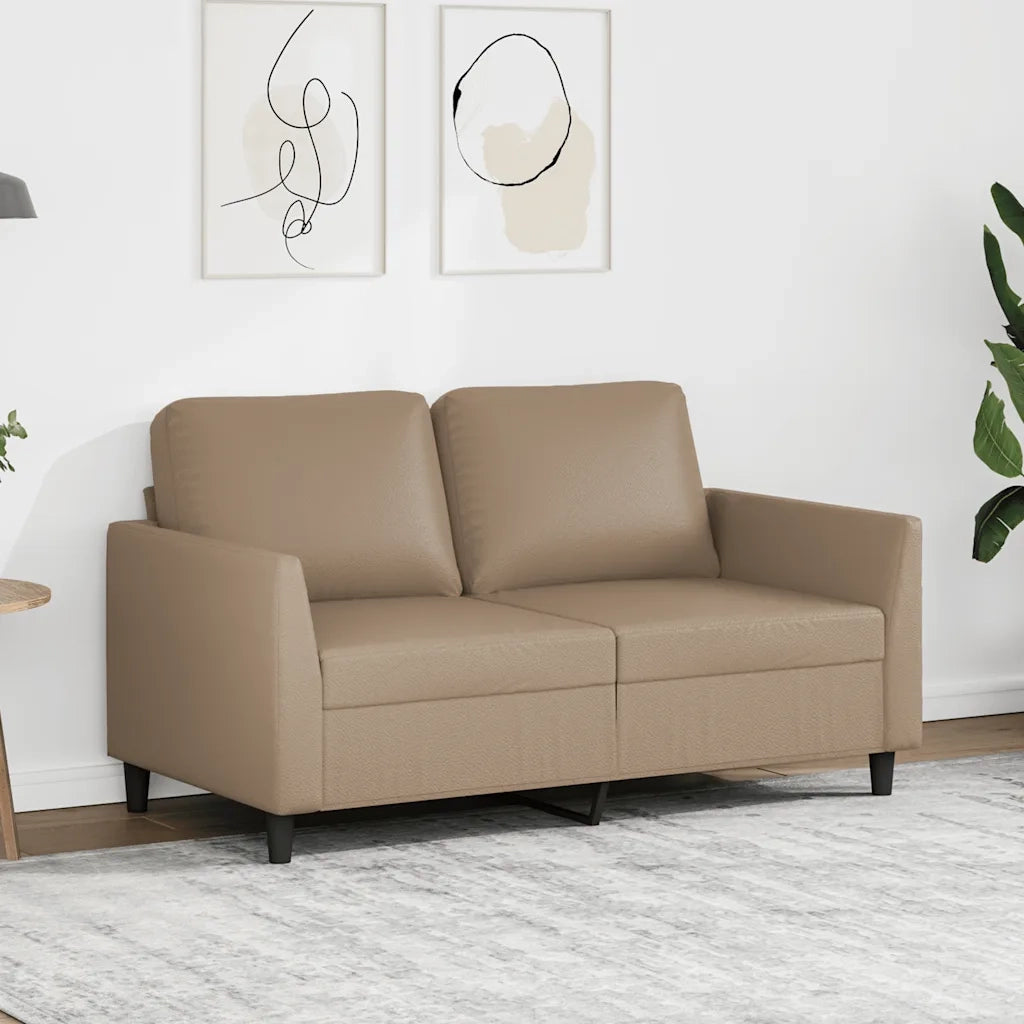 Divano a 2 Posti Cappuccino 140 cm in Similpelle 359332