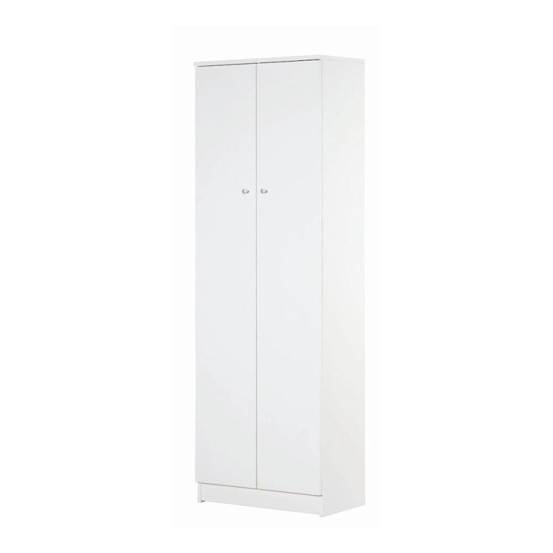 Mobile 2 Ante Kit Bianco Lisco cm 62x34x182h - Sarmog