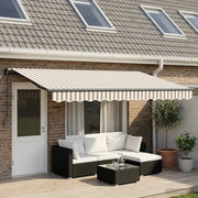 Tenda retrattile Grigio chiaro e bianco 450 × 350 cm 3426279