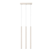 Lampada a sospensione Pastelo Ocean Green a 3 luci in acciaio moderno beige 30x5x94cm