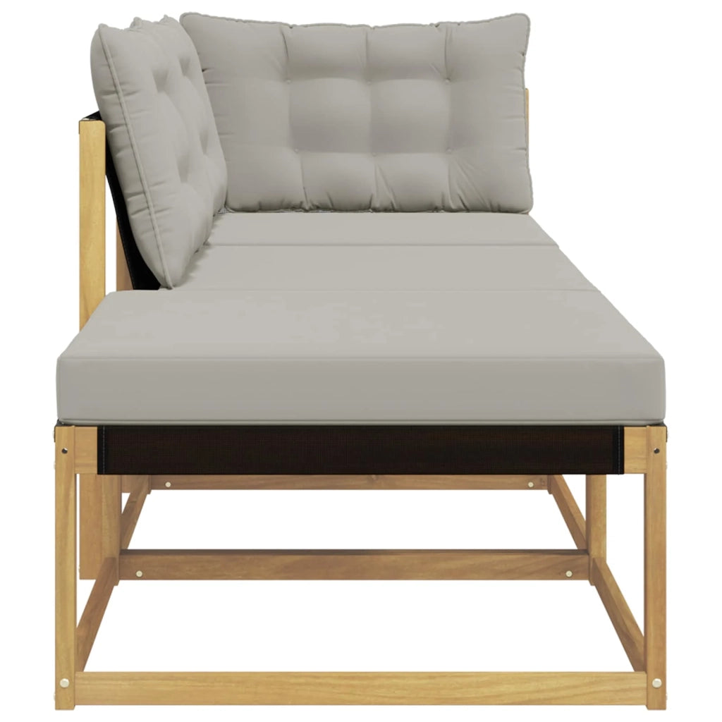 Set di divani da esterno con cuscino Bianco e Grigio Chiaro 901658