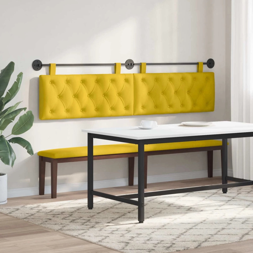 Testiera sospesa Con luce LED Giallo Velluto 42032227