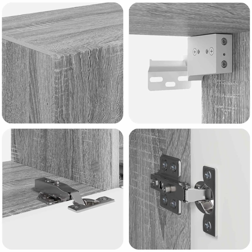 Set mobile TV 4 pz | Armadietto TV | Mobile Porta TV Grigio Sonoma Legno multistrato
