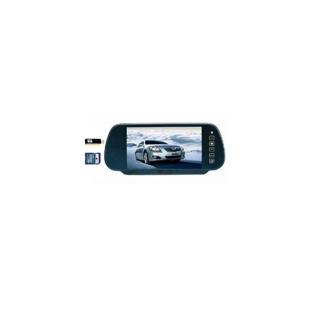 Trade Shop - Specchietto Retrovisore Monitor 7 " Bluetooth Vivavoce Touch Screen Usb Sd Mp5 -