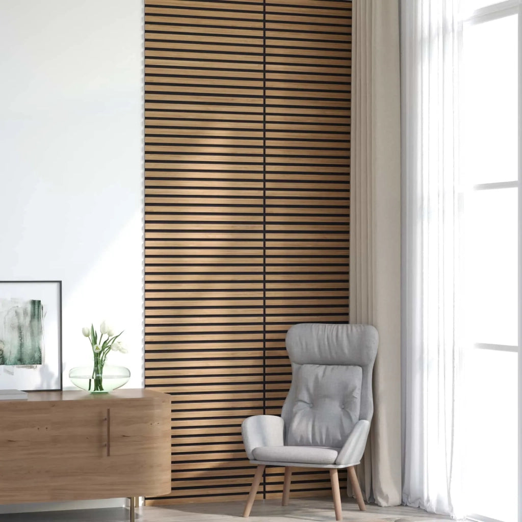 Pannelli da parete 8 pcs Naturale 60,5 x 60 cm 42046451