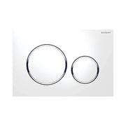 Geberit placca di comando bianco lucido - cromato doppio tasto Sigma20