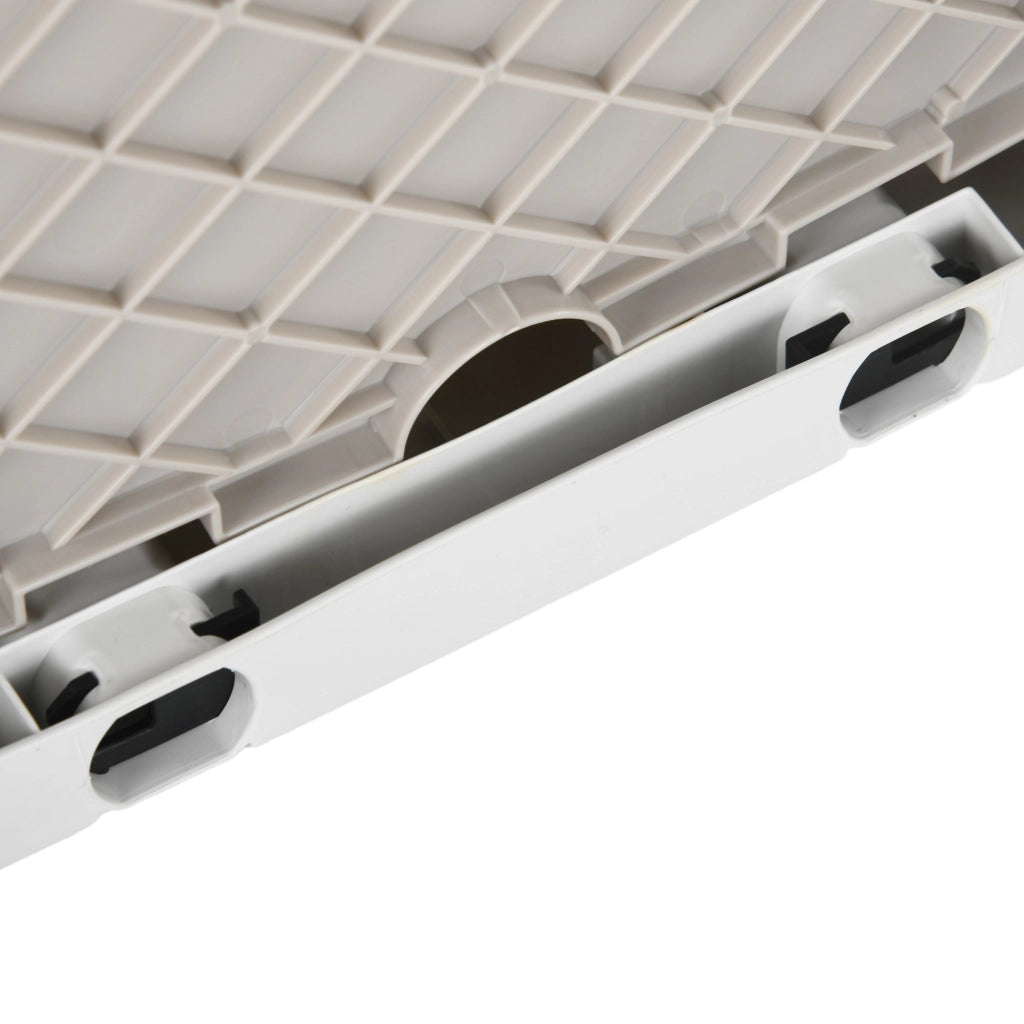 Carrello per Supermercato con 2 Ruote e Manico Regolabile ¨C zephmum ¨C Bianco 41,5x32,5x85 cm