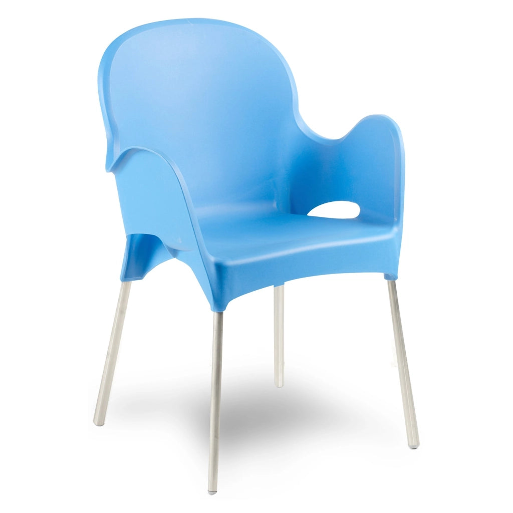 Vashti, Sedia da Esterno una Sedia Made in Italy, Azzurro