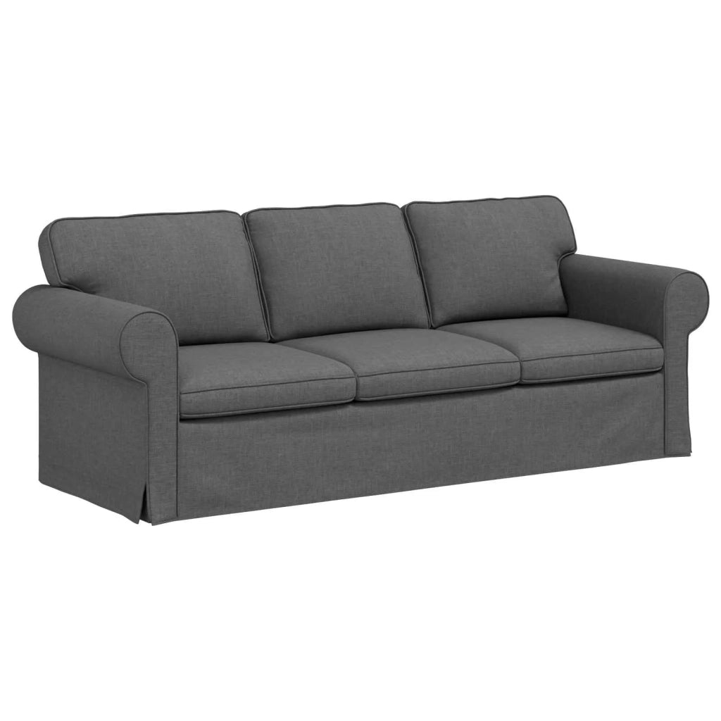Divano Grigio scuro 215 x 82 x 80 cm Tessuto