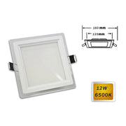 Trade Shop - Pannello Led Slim Incasso Quadrato 12watt Luce Bianca 6500k 3000k 4000k P-125eq - -bianco Naturale      -